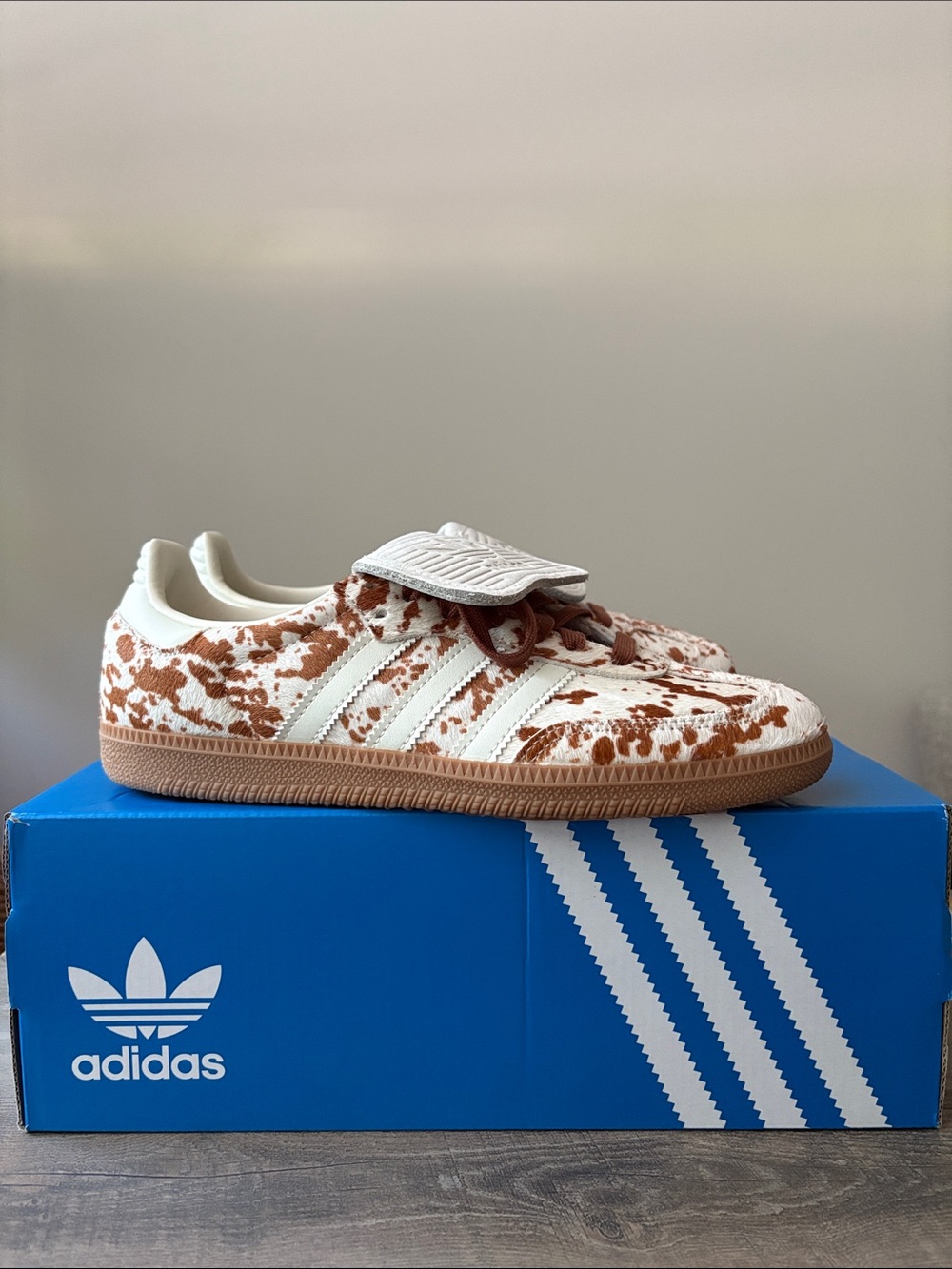 adidas Cow Print Samba Long Tongue Sneaker - Picture 12 of 14